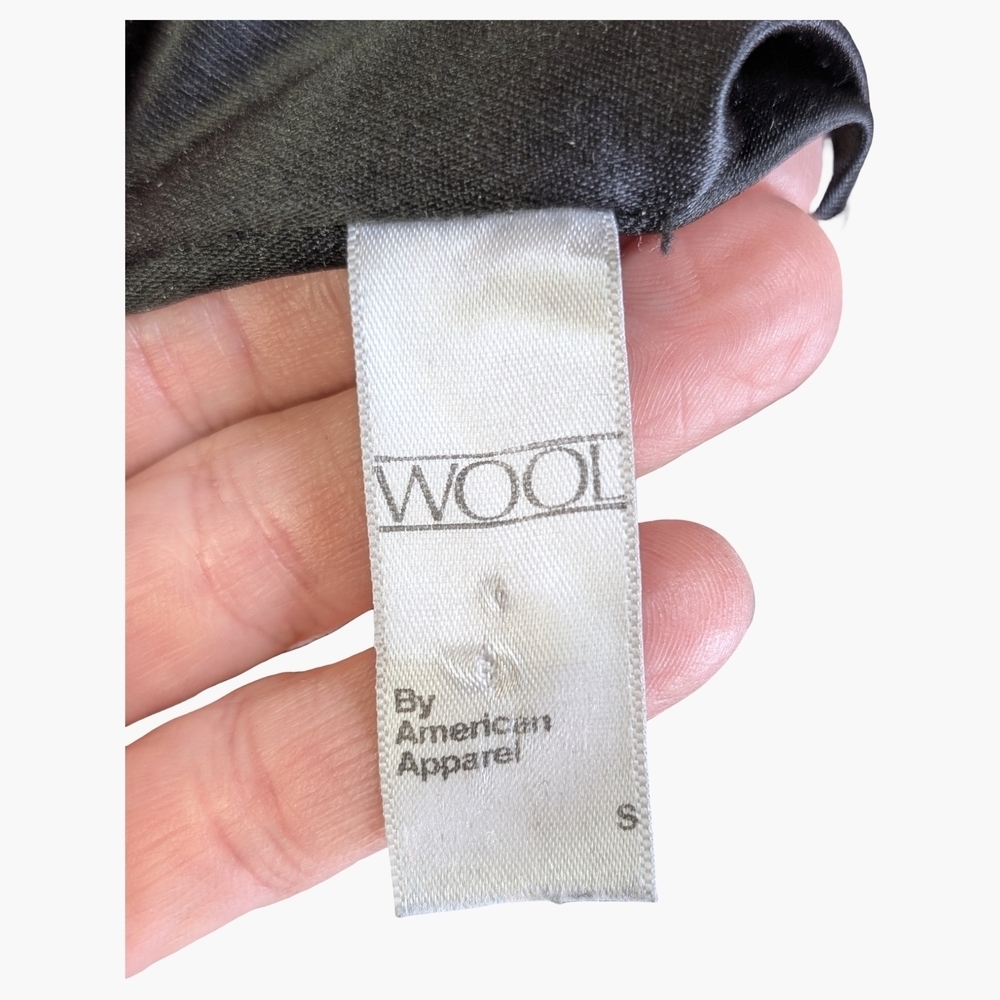 American Apparel Y2K Camel Wool Blend Minimalist Coat | Men's S Women's M - Picture 7 of 7